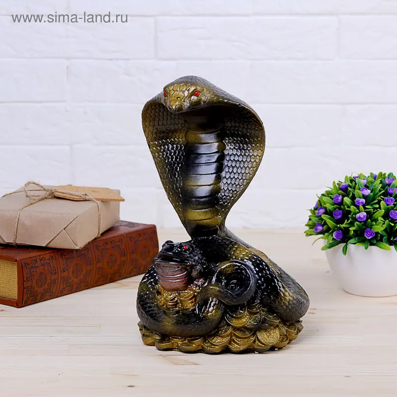 Фигура "Змея на жабе №1" 25х30х35см