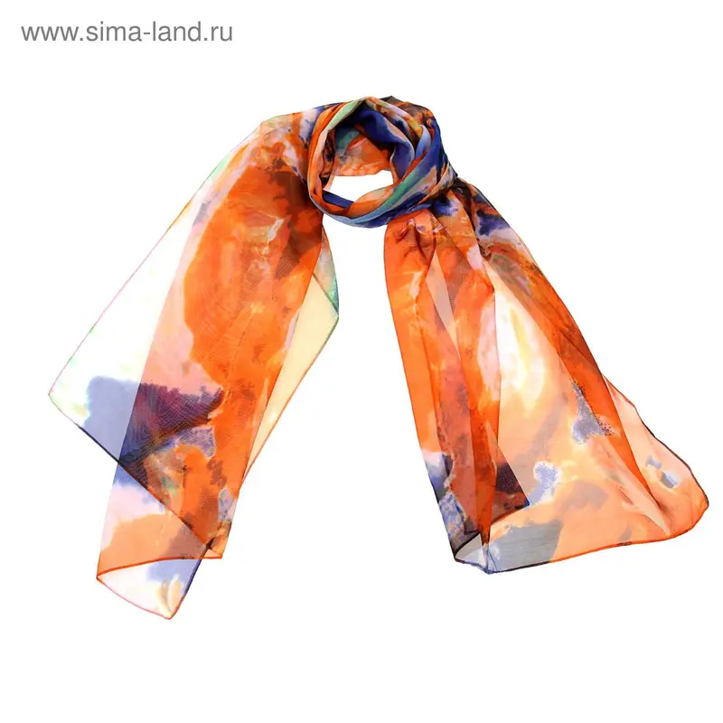 Шарф шифоновый Bona Ventura с рисунком SH-PLP 150*50см рис.39