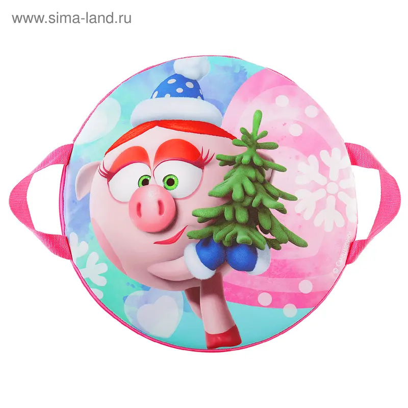 Санки-ледянки «Нюша с ёлкой», d=40 см