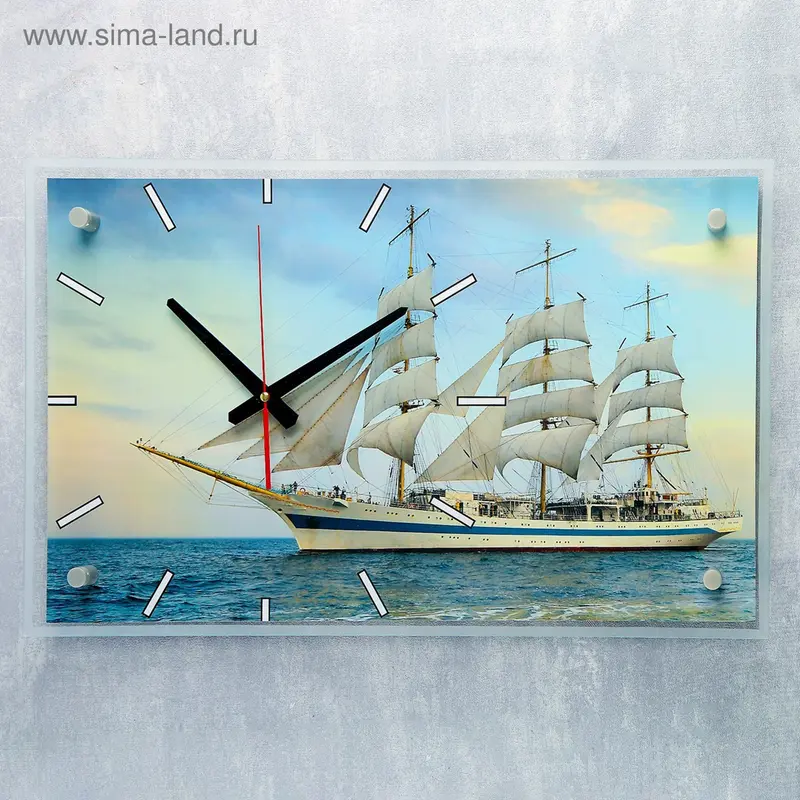 Часы настенные, серия: Море, "Фрегат", 36х60 см, микс