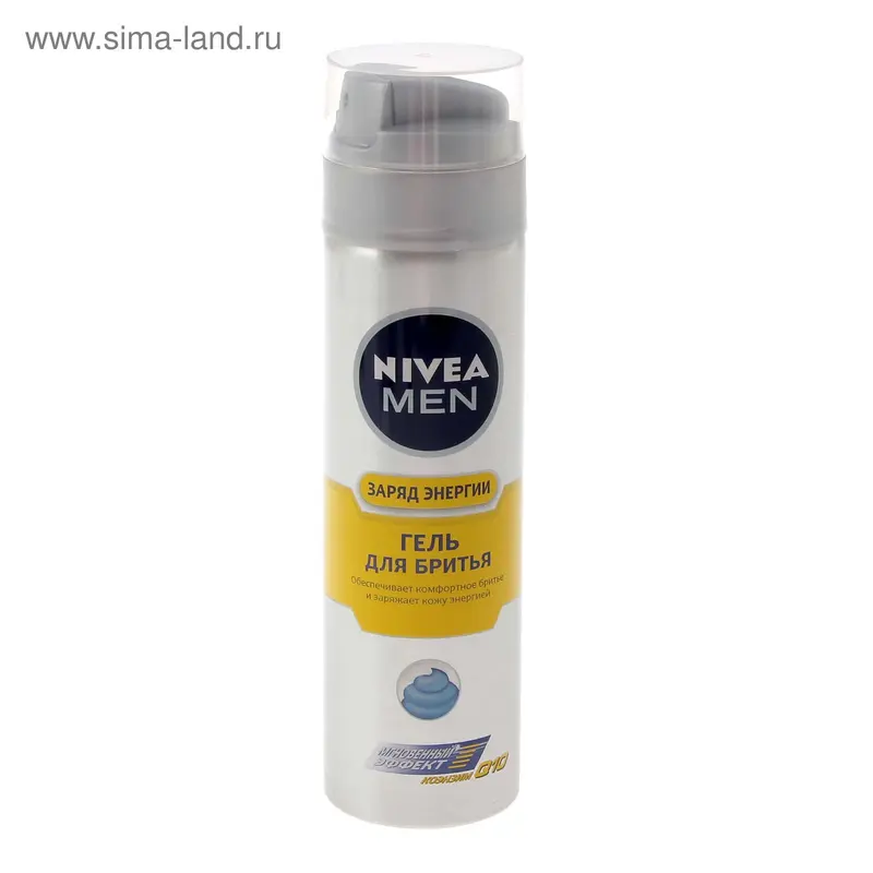 Гель для бритья Nivea "Заряд энергии", 200 мл