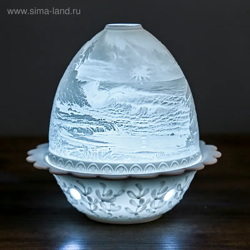 Ночник керамический "Рассвет на море" 13х13,5 см