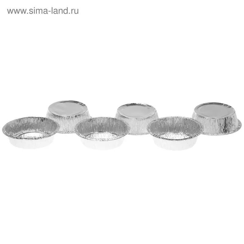 Набор форм для выпечки из фольги, 6 шт, 12,5×12,5×3,5 см