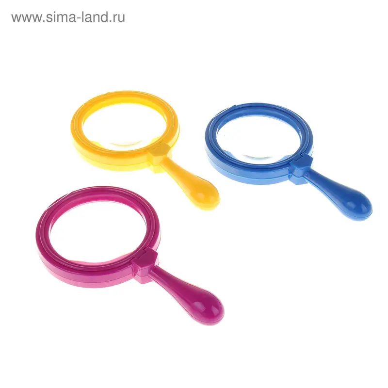 Лупа 2х, d=8.7 см, с подставкой и ручкой, микс, 20.5х11.5х2.3 см