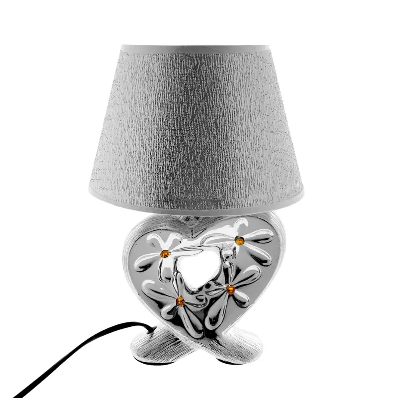 Лампа настольная "Серебряное сердце", 28 см, 220V