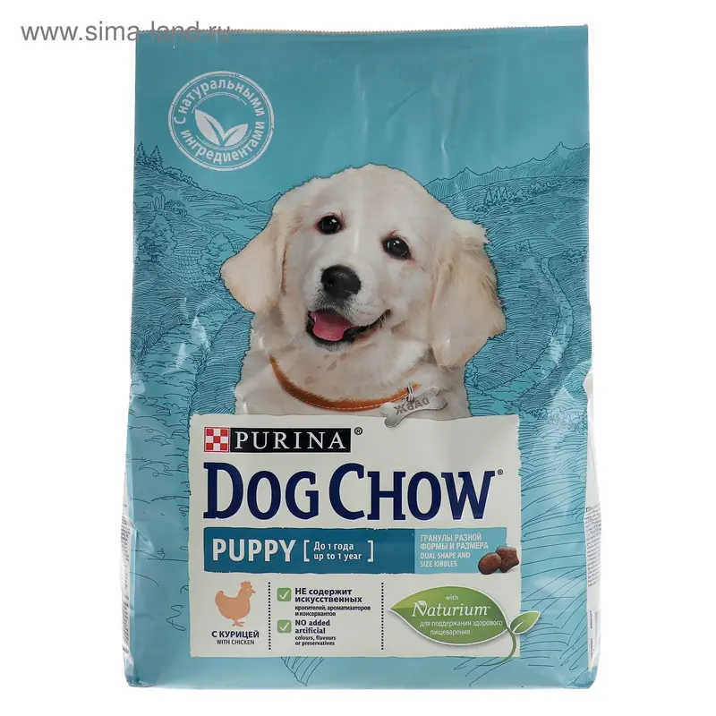 Сухой корм DOG CHOW PUPPY для щенков, курица, 2.5 кг