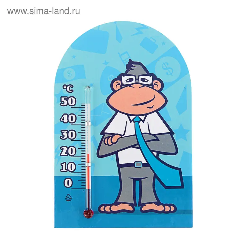 Термометр новогодний Обезьянки №1, магнит