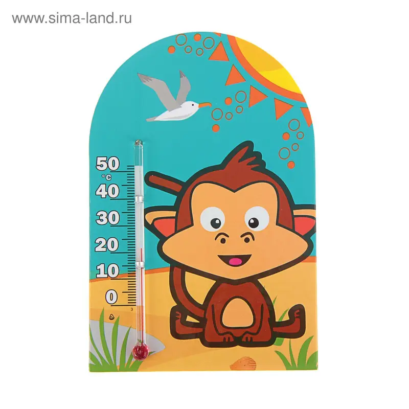 Термометр новогодний Обезьянки №7, магнит