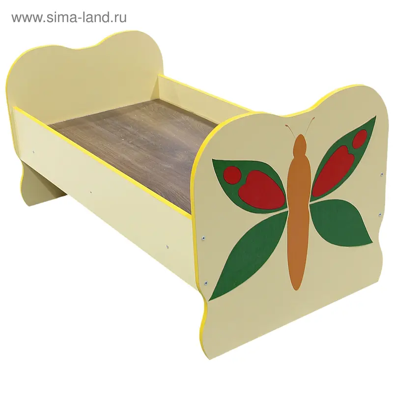 Детская кровать ЛДСП "Бабочка" с рисунком, 1200 х 600 см