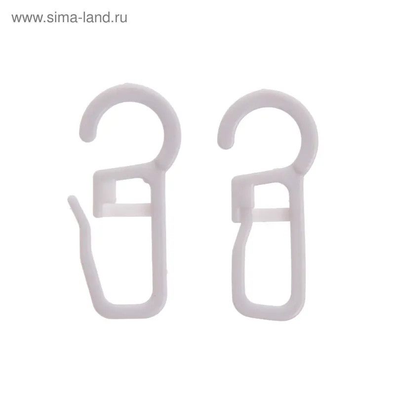 Крючок для штор, на кольцо, цвет белый