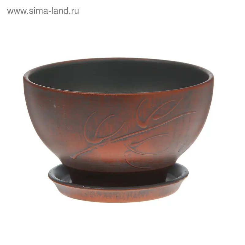 Кашпо "Фиалка" медь, патина, 0,6 л