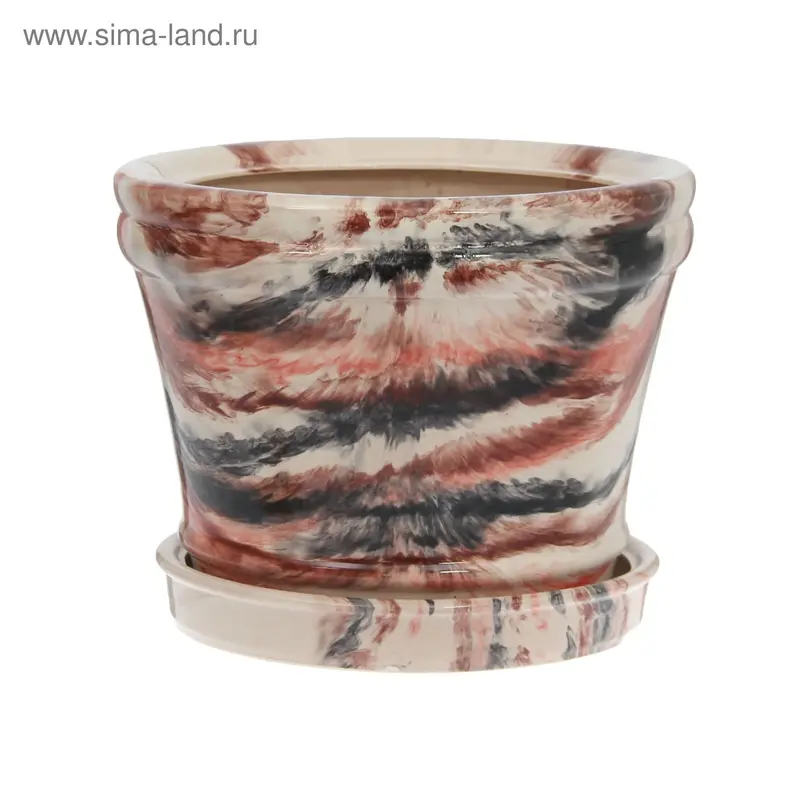 Кашпо "Мрамор" белое, 15 л