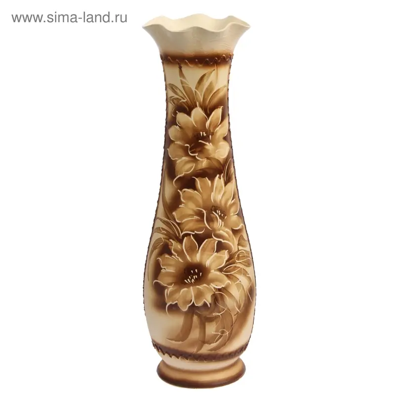 Ваза напольная "Арина" астры, жемчуг