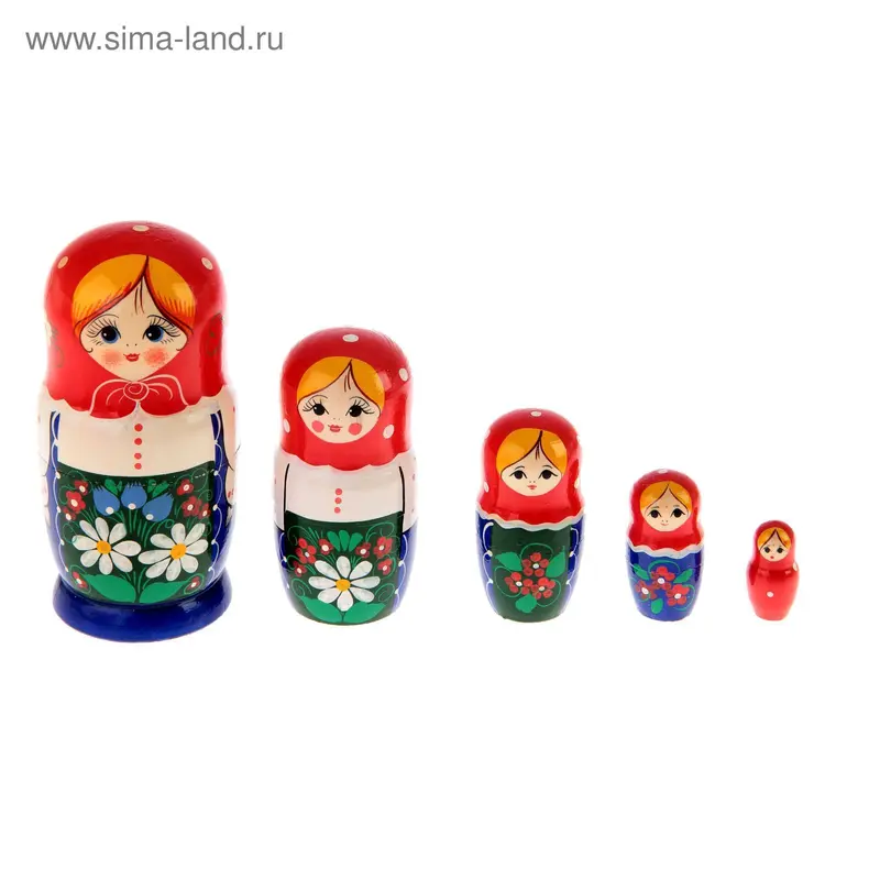 Матрешка "Сарафан" 5 кукол, художественная роспись