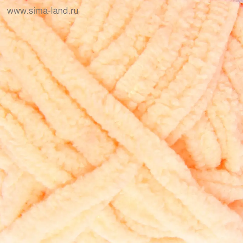 Пряжа "Плюшевая" 100% микрополиэстер 38м/50гр (2662 персик)