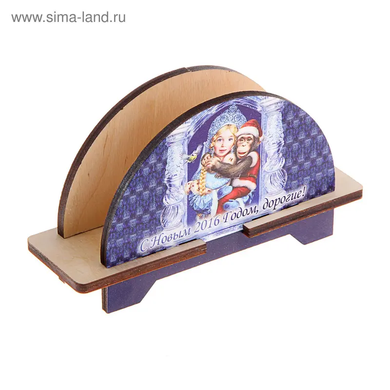 Салфетница "Обезьяна со Снегурочкой"