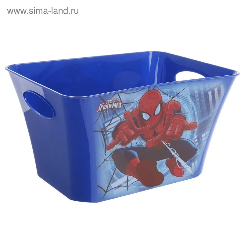 Корзина для игрушек "Человек-Паук", 11 л, цвет синий