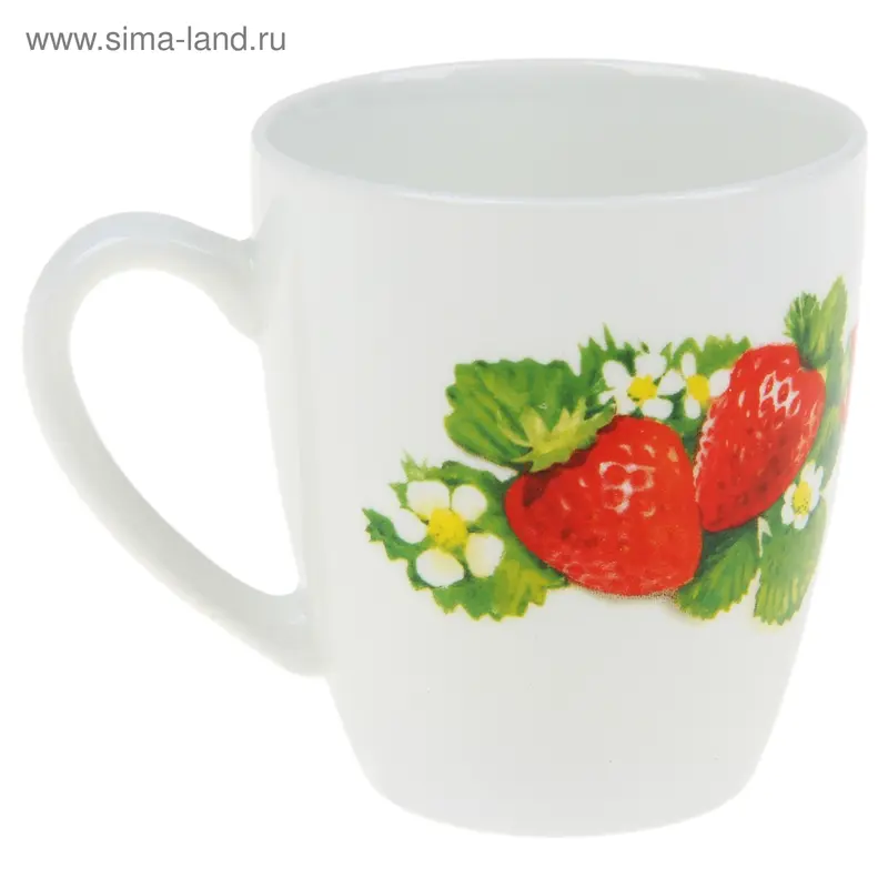 Кружка, d=8,2 см, h=9 см «Клубника новая», 260 мл