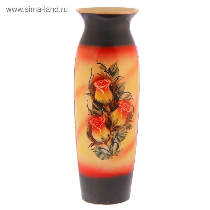 Ваза напольная "Луиза" роза