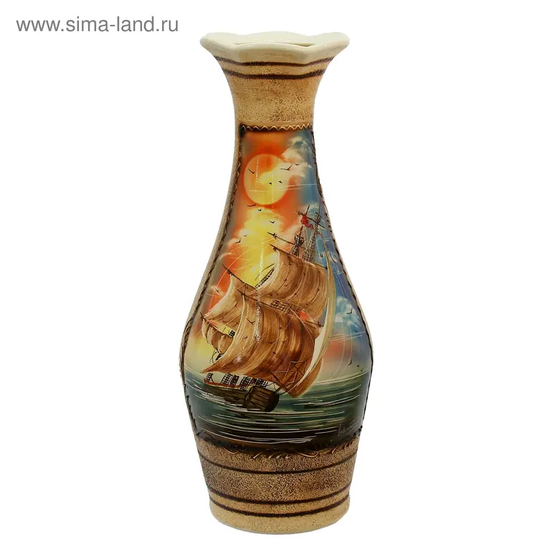 Ваза напольная "Ромашка" море, микс