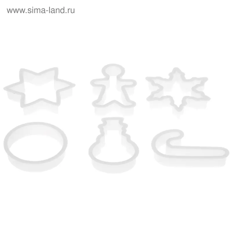 Набор форм для печенья "Зима", 6 шт
