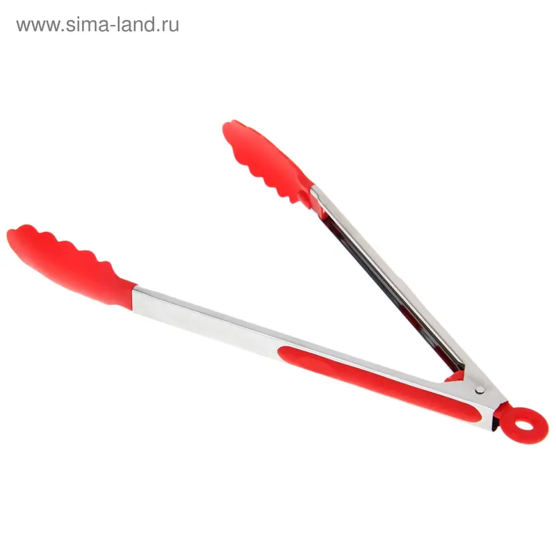 Щипцы гарнирные "Лист" 32х4 см, цвета МИКС