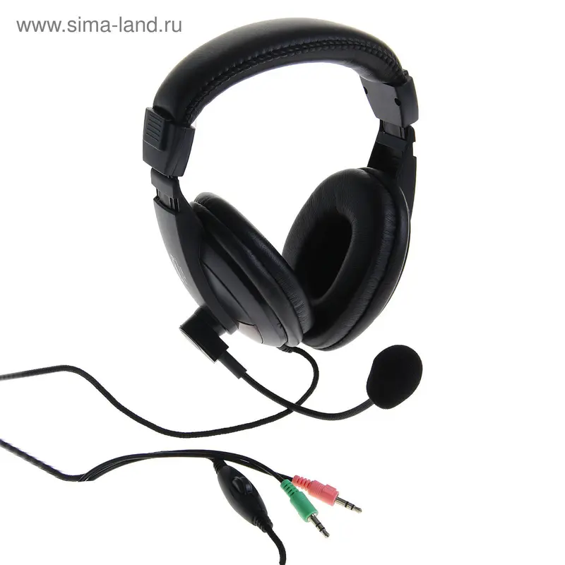 Наушники Dialog M-750HV, компьютерные, микрофон, 105 дБ, 32 Ом, 3.5 мм, 2 м, чёрные