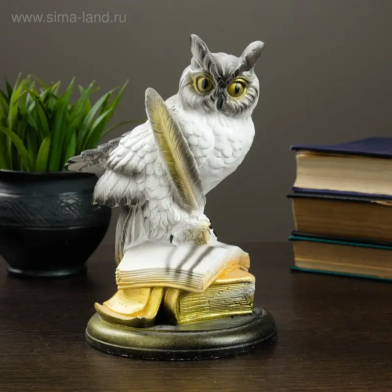 Фигура "Филин ученый" 13×13×21см МИКС