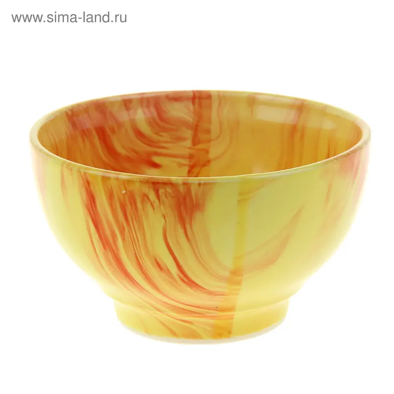 Салатник 600 мл "Радуга", жёлто-красный