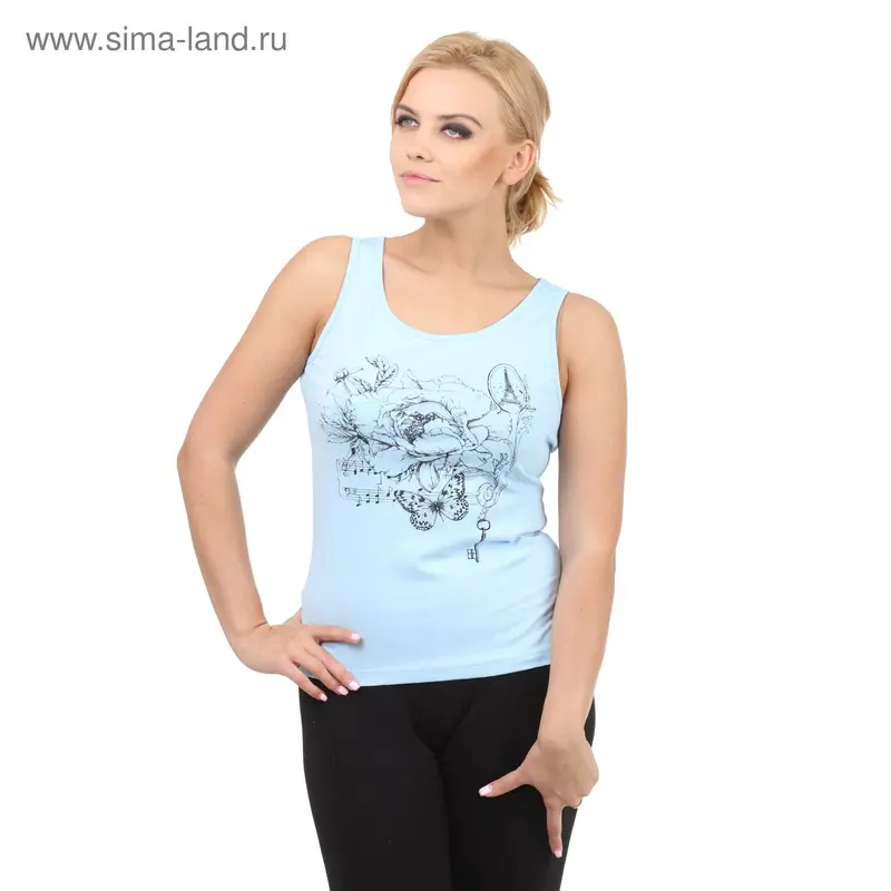 Майка Collorista "Винтаж" р-р L(48), голубой