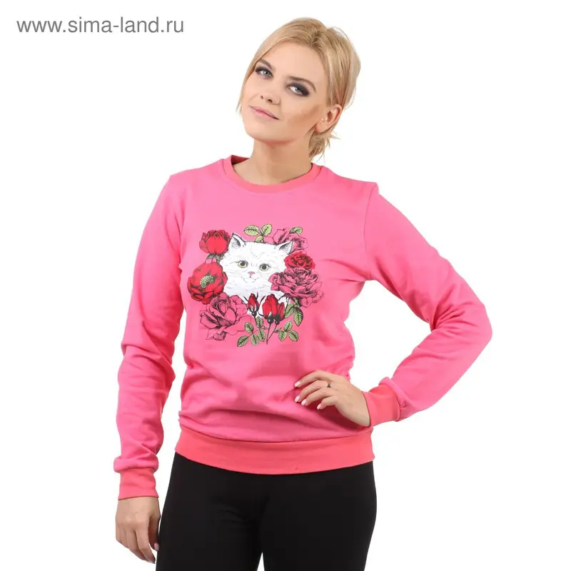 Толстовка Collorista "Котенок" р-р M(46), коралл
