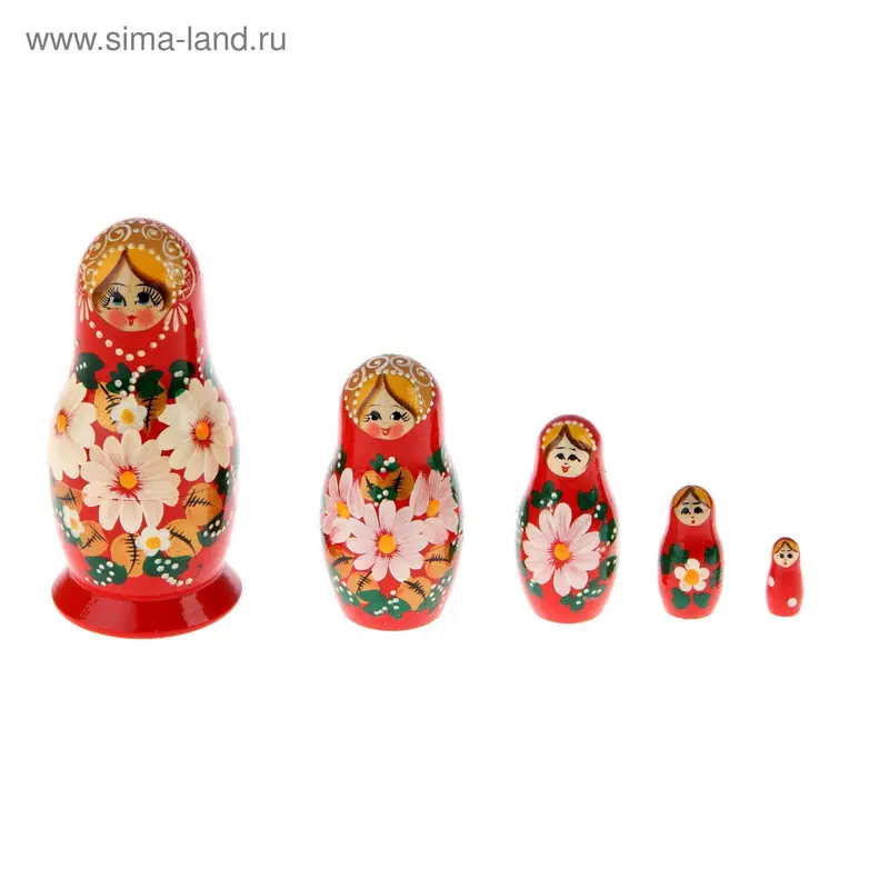 Матрешка "Вятка" 5 кукол, художественная роспись
