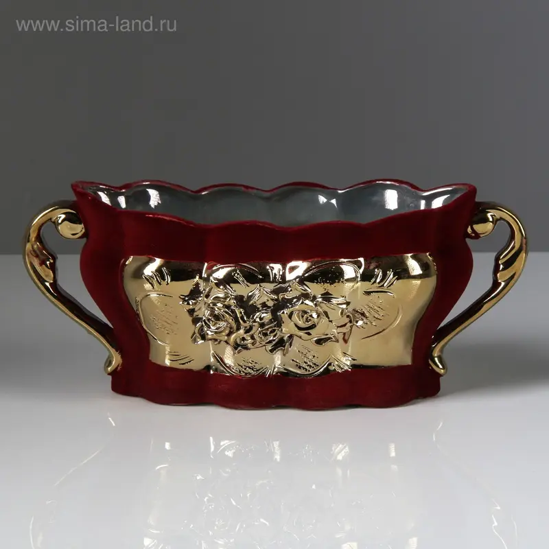 Конфетница "Ладья", флок, булат, 12 см