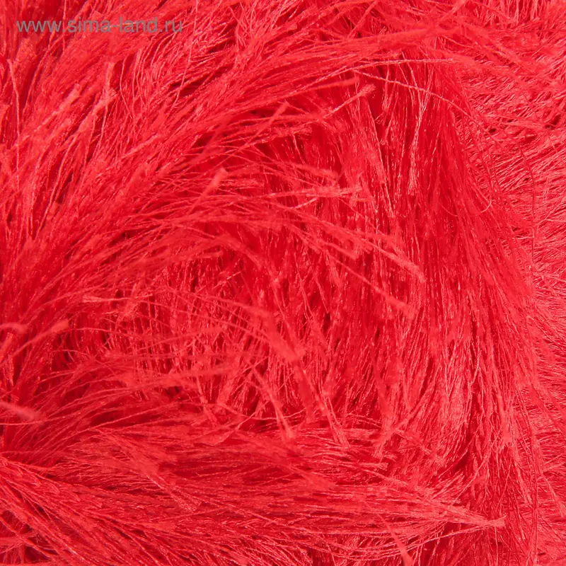 Пряжа "Decofur" 100% полиэстер 110м/100гр (56 красный)
