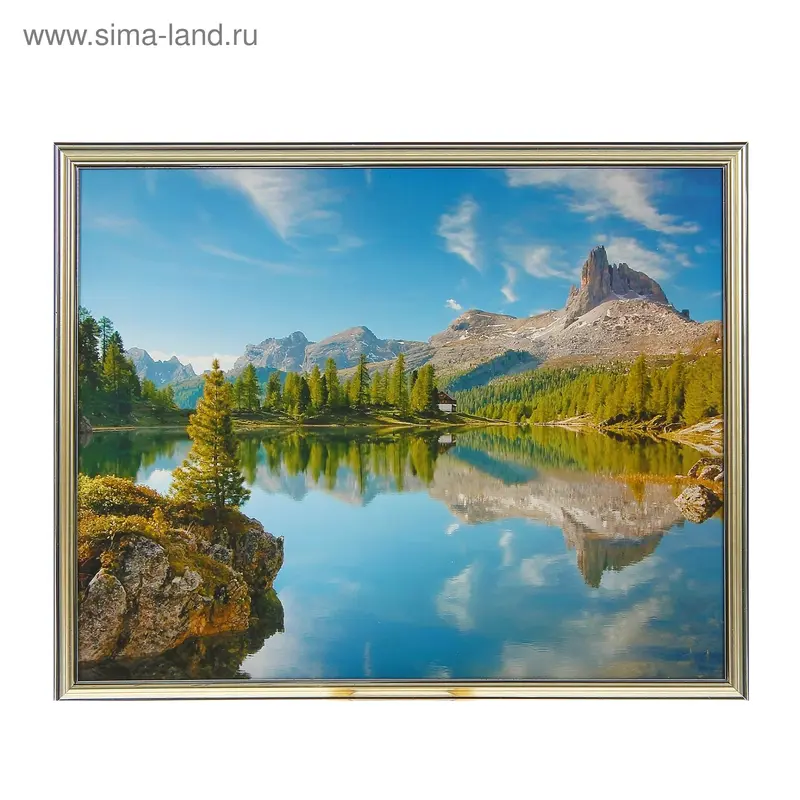 Картина "Зеркальное озеро" 53*43см