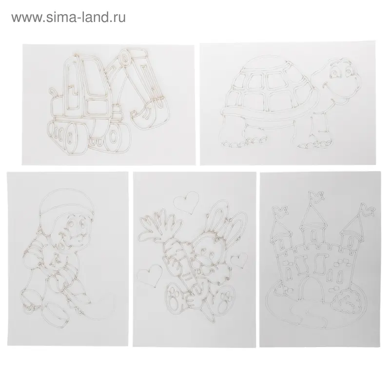 Трафарет для песка А4, МИКС