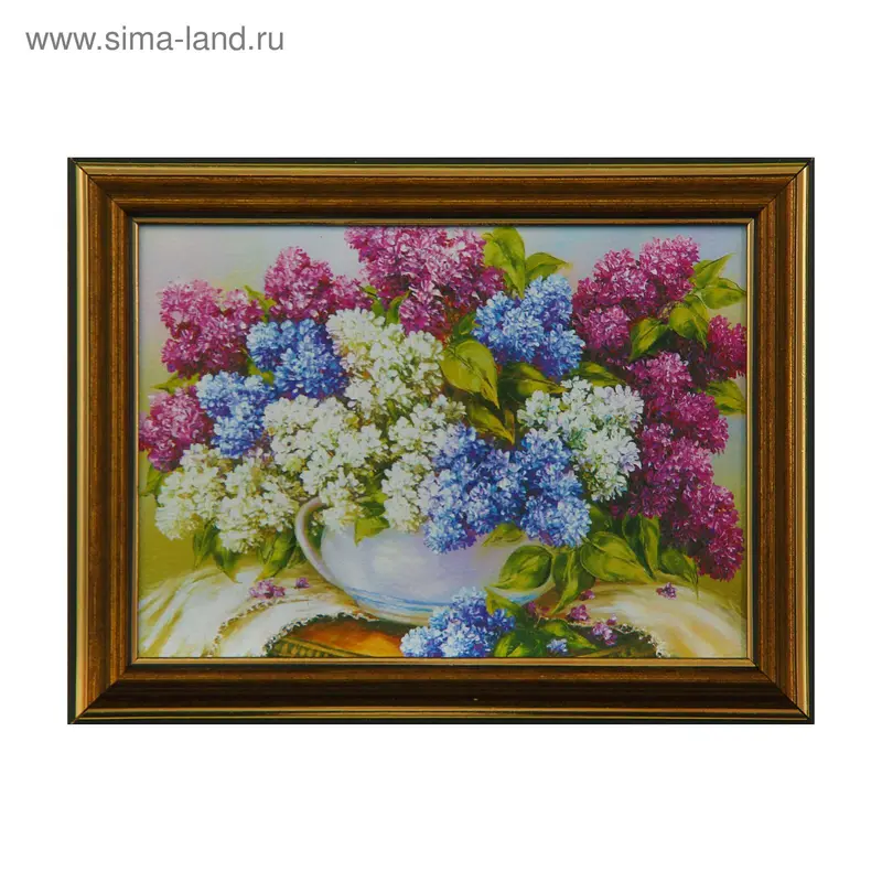 Картина Сирень в вазе 1237 13х18 см