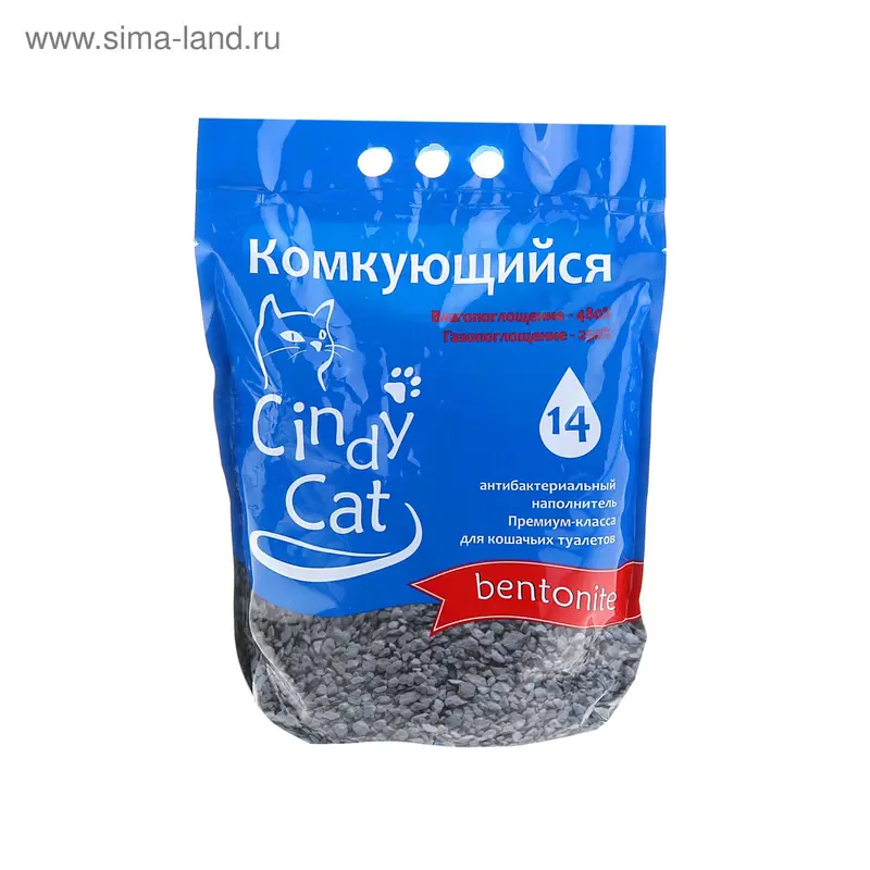 Наполнитель минеральный комкующийся "Cindy cat bentonite", 3 кг