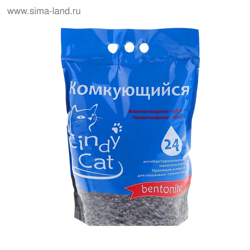 Наполнитель минеральный комкующийся "Cindy cat bentonite", 5 кг