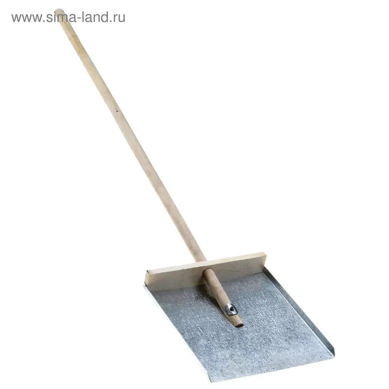 Лопата оцинкованная, ковш 380 × 400 мм, с черенком