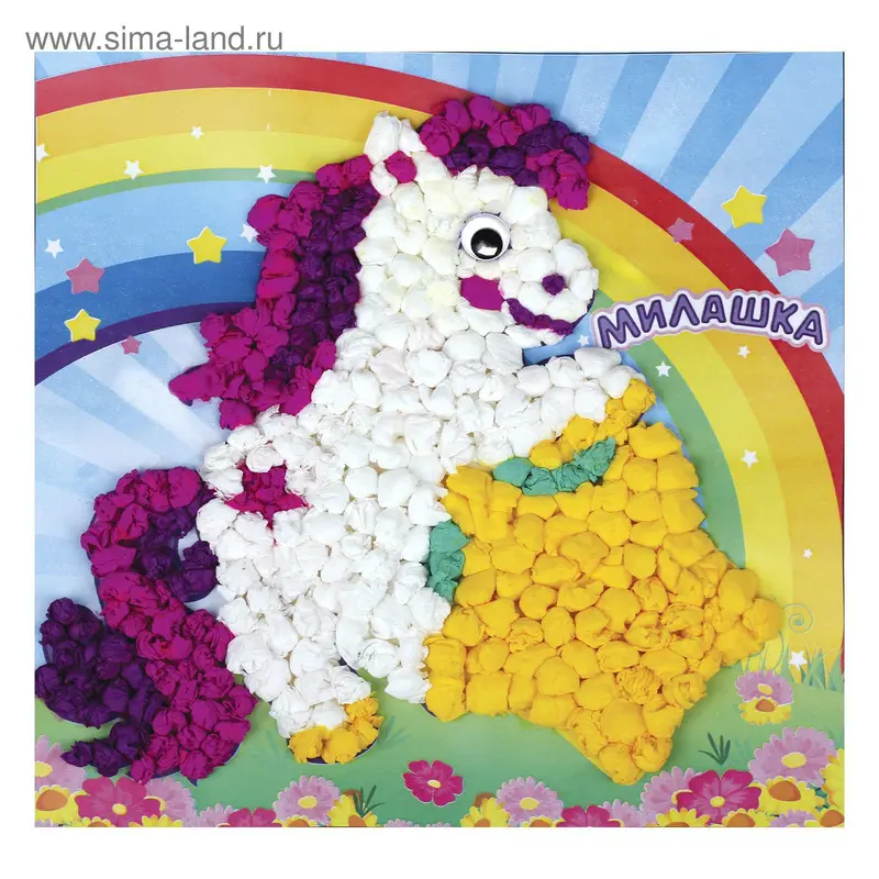 Аппликация бумажными шариками "Милашка"
