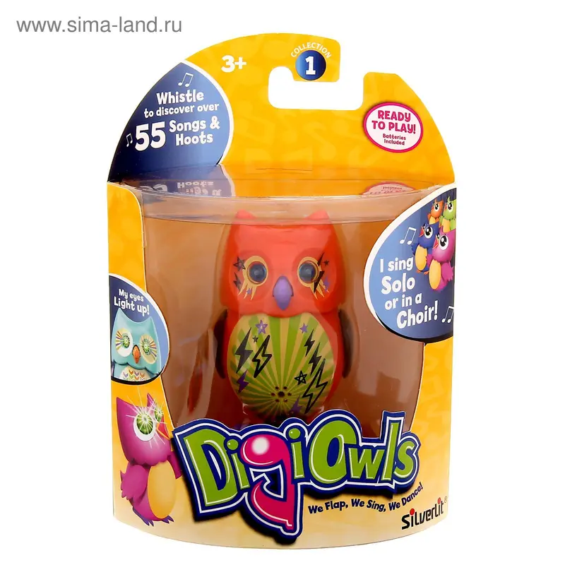 Интерактивная игрушка DigiOwls "Сова", цвета МИКС