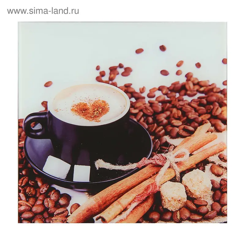 Картина на стекле "Кофейные чувства" 30*30см
