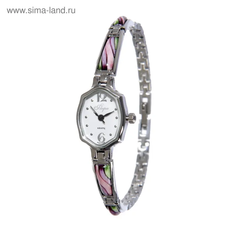 Наручные часы женские с финифтью "Флора" 1240B1B3-22