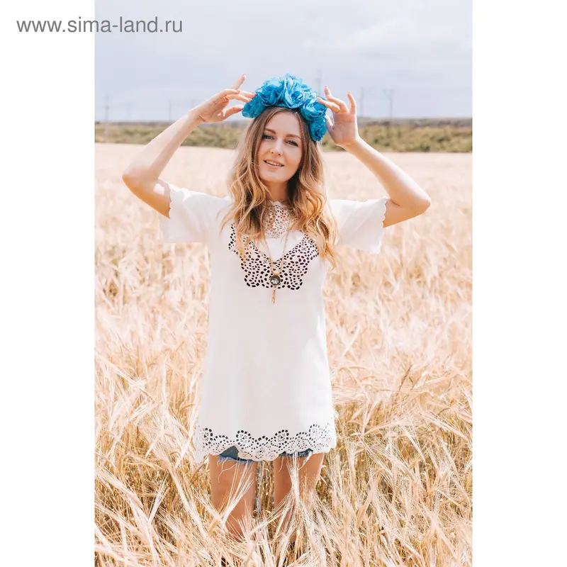 Платье женское 71172 цвет молоко, размер 42 (S)