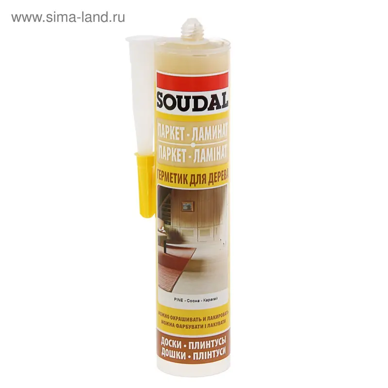 Герметик Soudal, акриловый, паркетный, под сосну, 300 мл