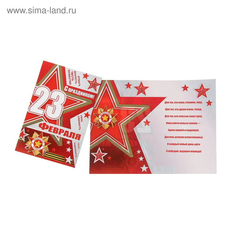 Плакат "С 23 февраля" звезда