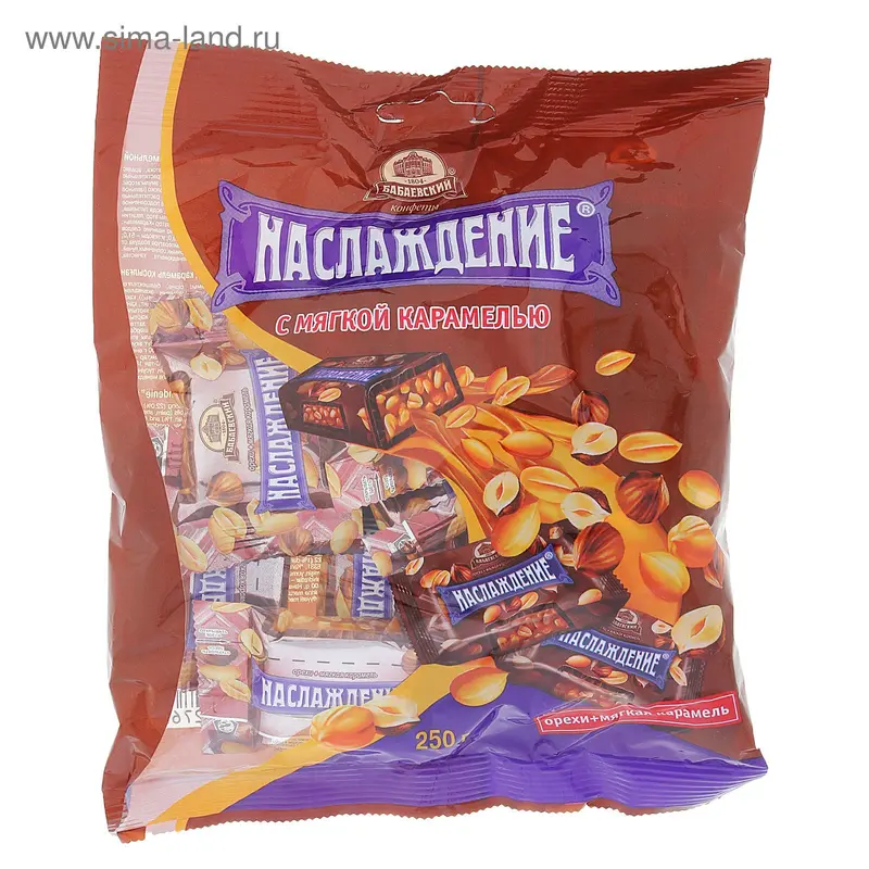 Конфеты "Наслаждение", с мягкой карамелью, 250 г
