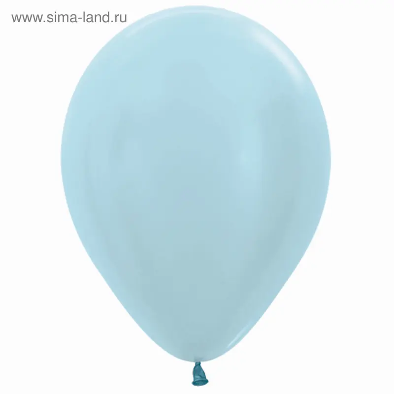 Шар латексный 9", перламутр, набор 100 шт., цвет голубой