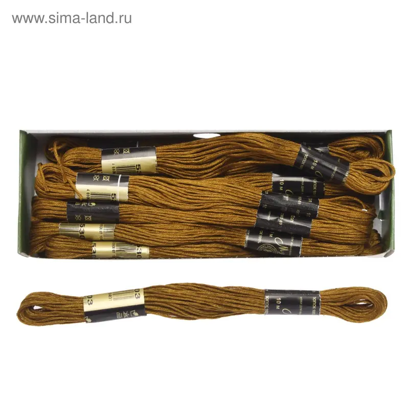 Мулине №5303,10±1м, цвет горчично-коричневый